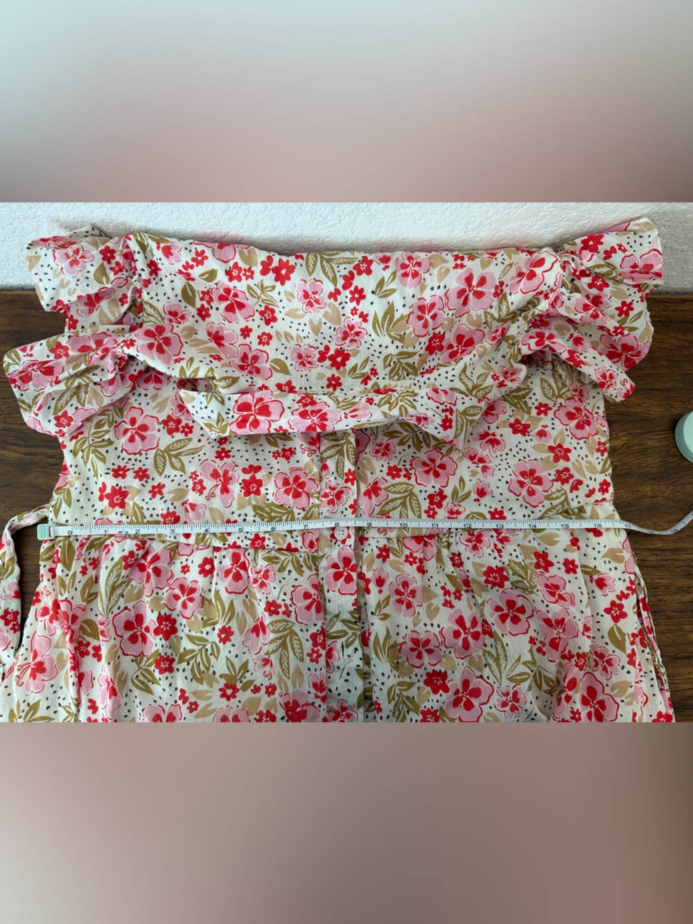 Anthropologie LÉA Floral Midi Dress 100% Cotton Size Medium - Picture 7 of 7